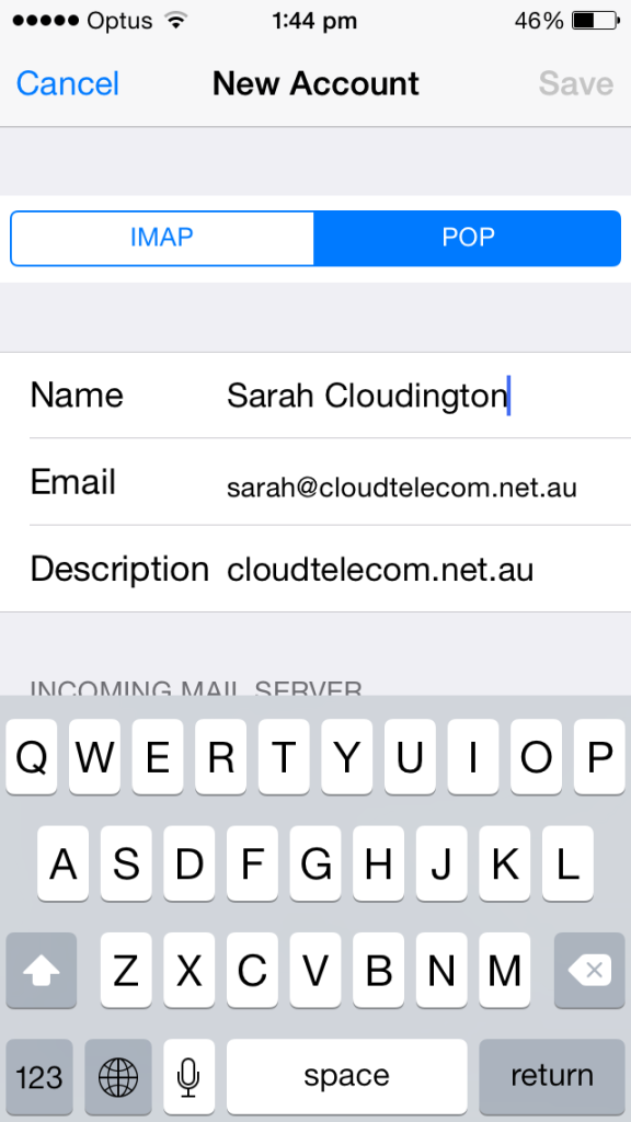 cloud telecom pop3 email