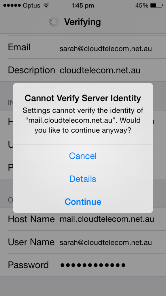 cloud telecom email setup